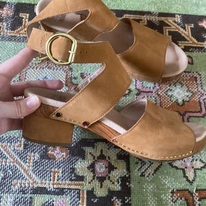 Dansko leather summer clogs